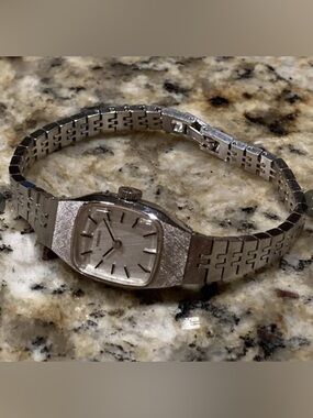 Seiko Silver Women's Rectangular Bracelet Watch
